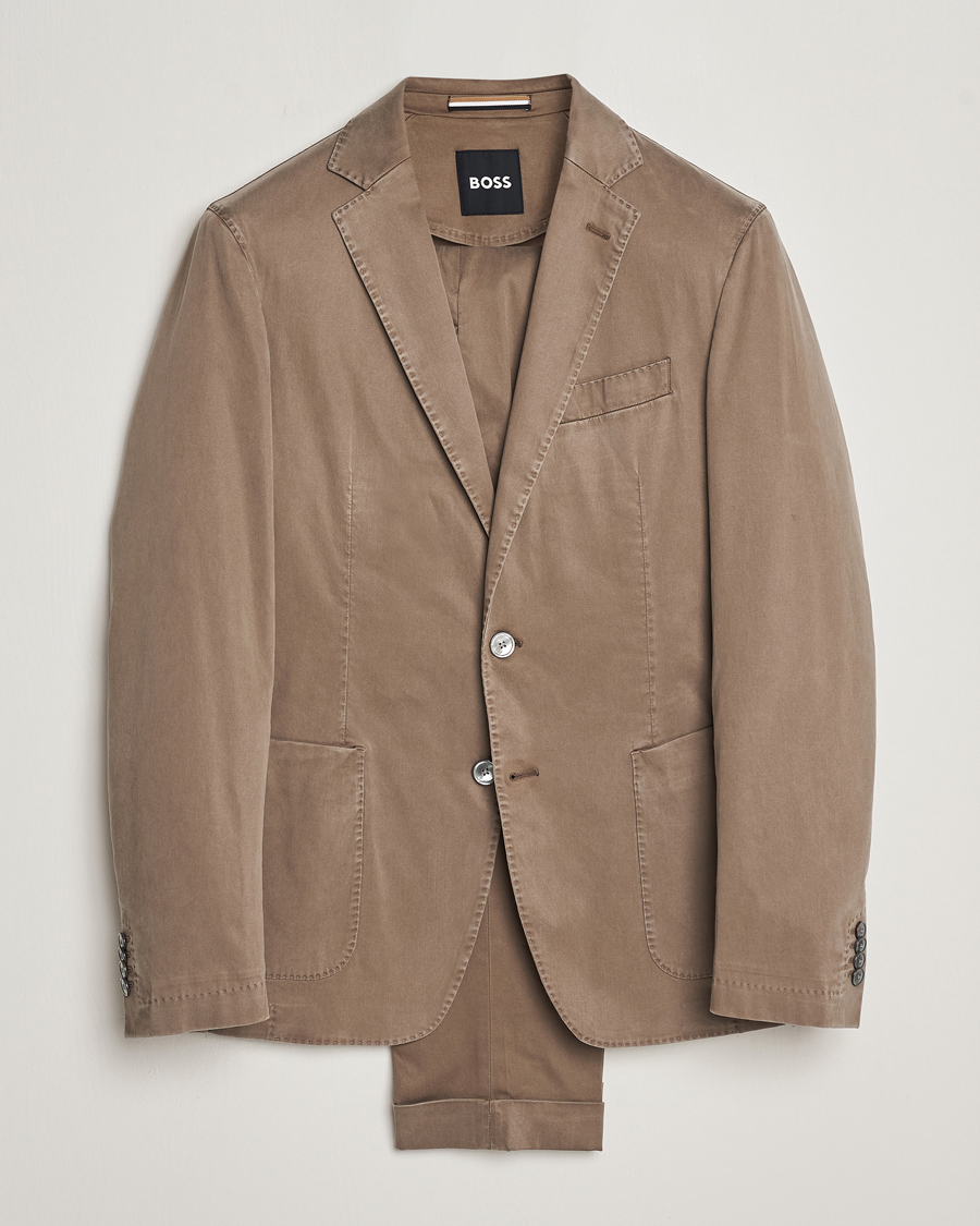 Herren | Anzüge | BOSS BLACK | Hanry Cotton Suit Open Brown
