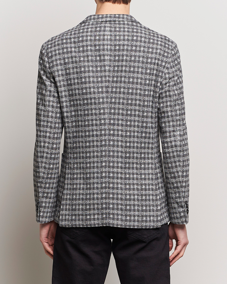 Herren | Sakkos | BOSS BLACK | Hanry Checked Jersey Blazer Silver