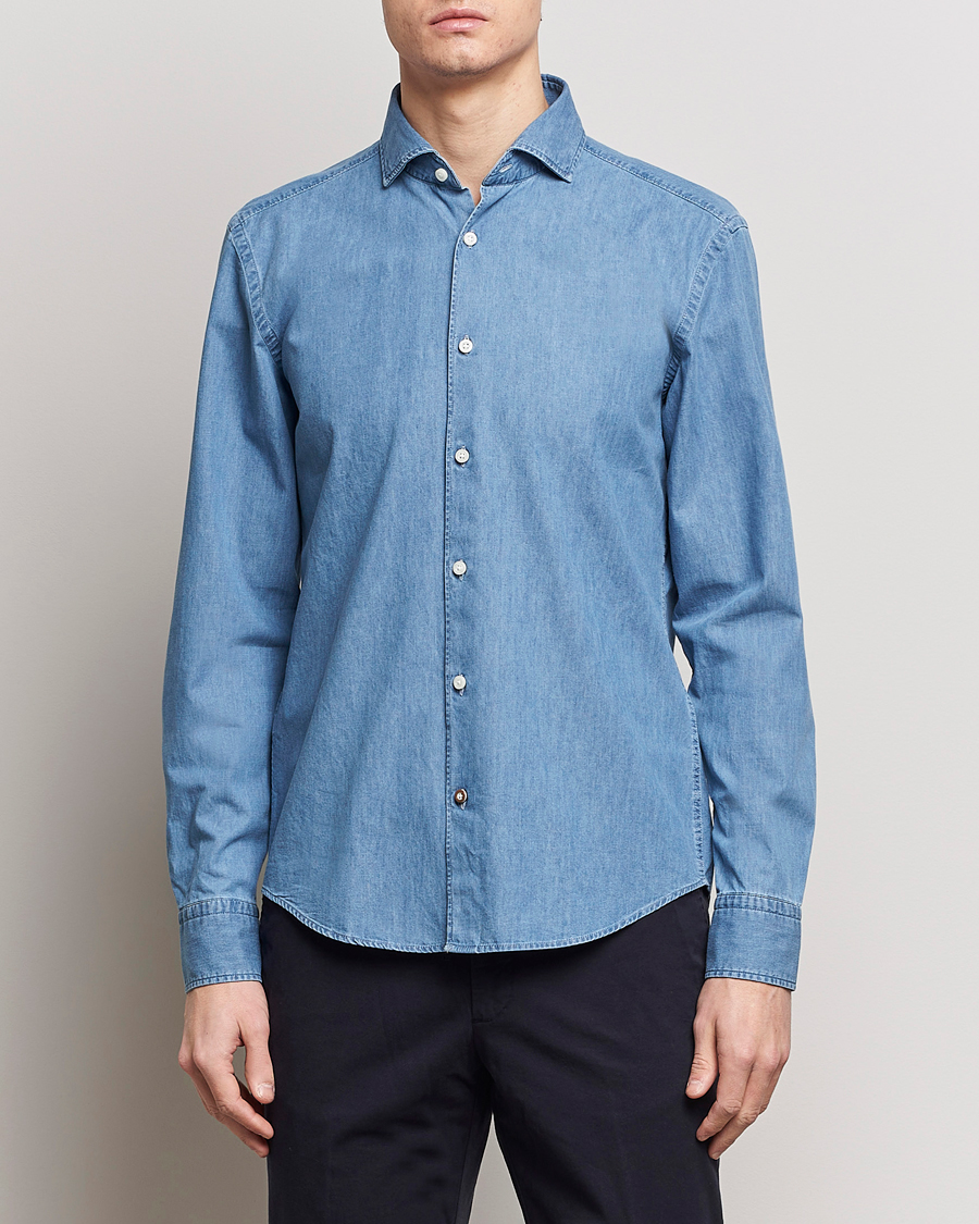 Herren | Freizeithemden | BOSS BLACK | Hal Cotton Shirt Medium Blue