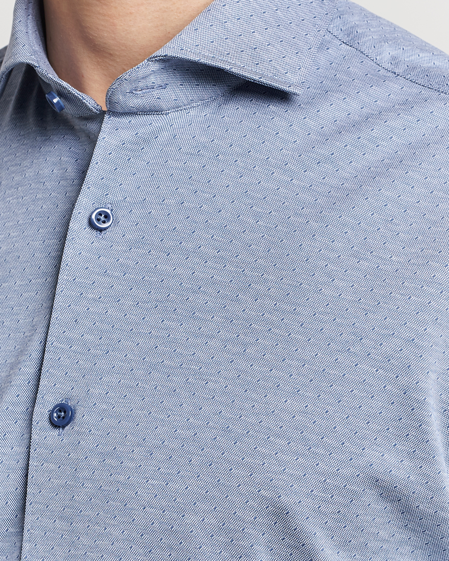 Herren | Hemden | BOSS BLACK | Hal Cotton Jersey Shirt Open Blue