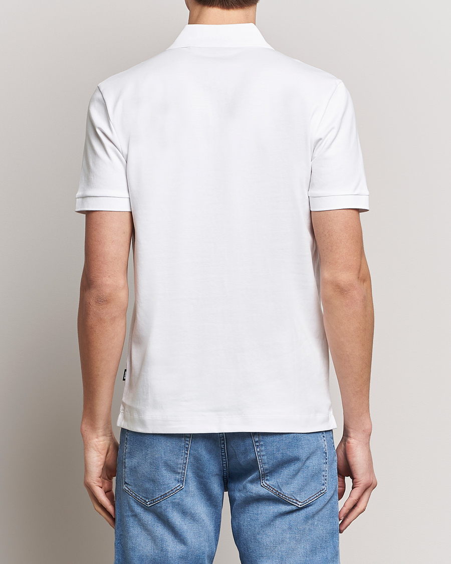 Herren | Poloshirts | BOSS BLACK | Polston Half-Zip Piké White