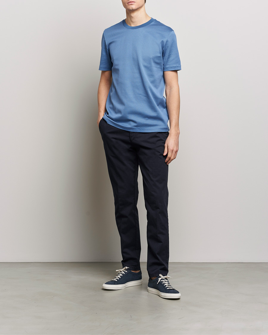 Herren | T-Shirts | BOSS BLACK | Tiburt Crew Neck T-Shirt Open Blue