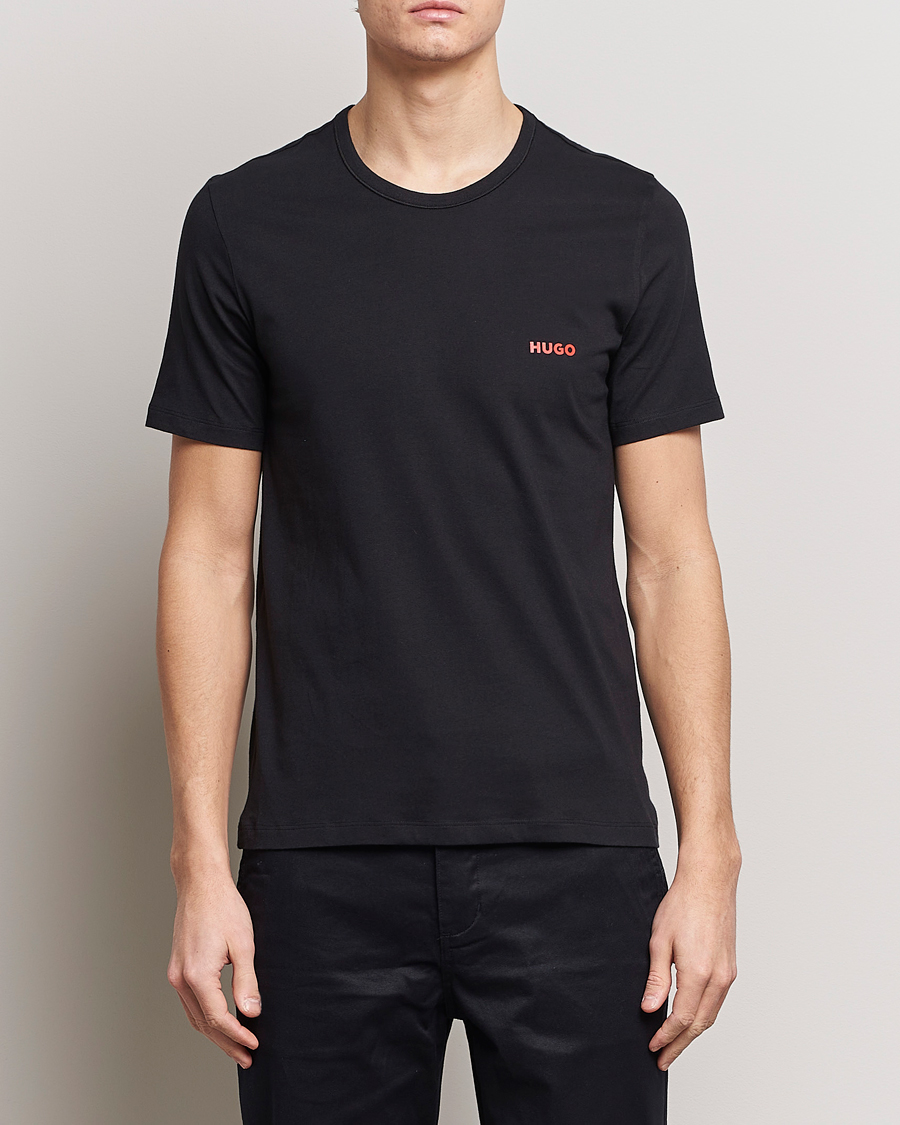Herren | Schwartze t-shirts | HUGO | 3-Pack Logo Crew Neck T-Shirt Black/Red/White