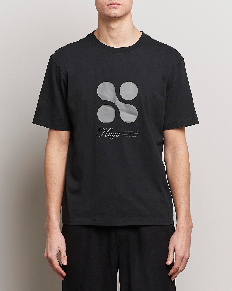 Herren | Kurzarm T-Shirt | HUGO | Dooling Logo T-Shirt Black