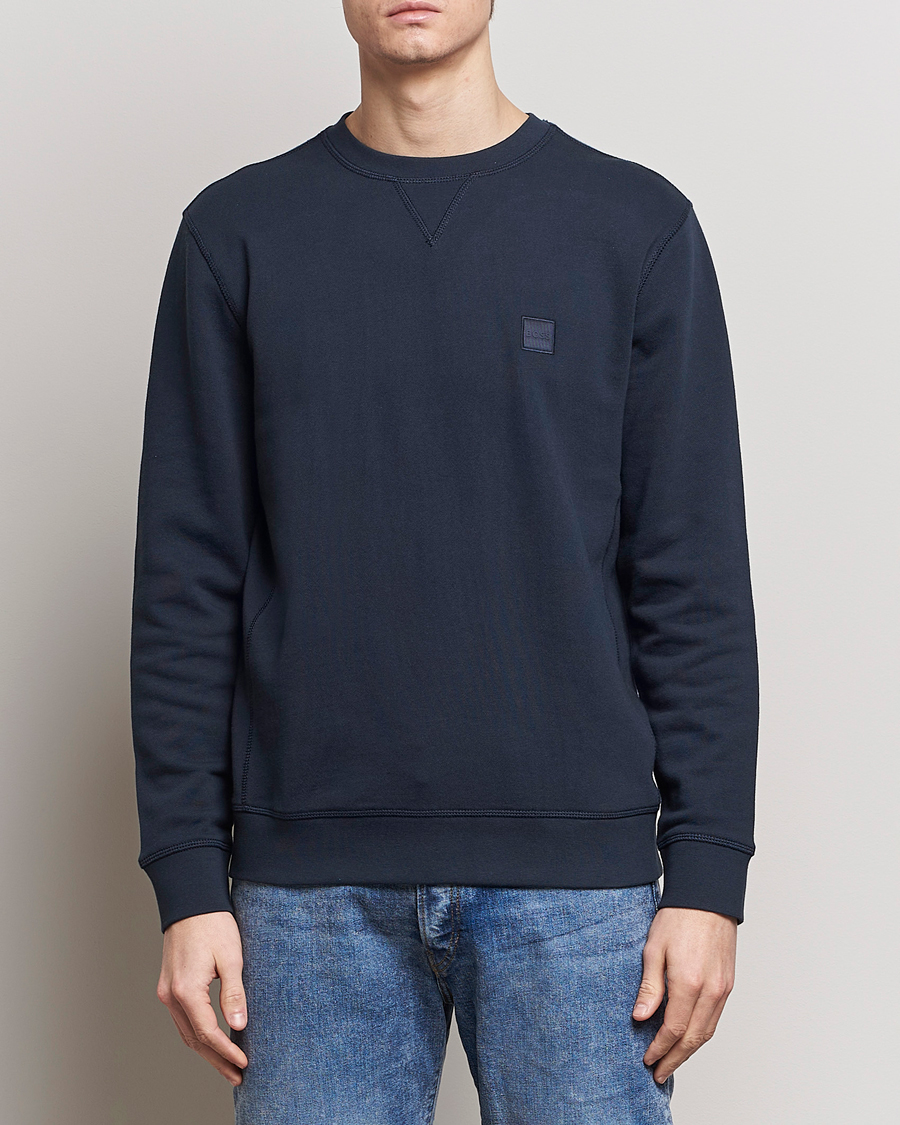 Herren | Pullover | BOSS ORANGE | Westart Logo Sweatshirt Dark Blue