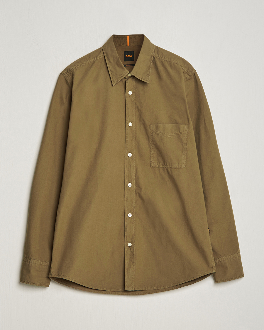 Herren | Hemden | BOSS ORANGE | Relegant Cotton Pocket Shirt Open Green