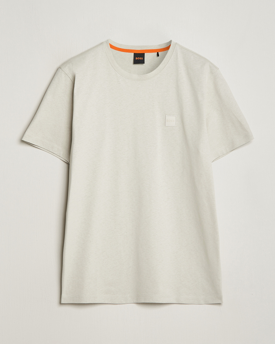 Herren | T-Shirts | BOSS ORANGE | Tales Logo Crew Neck T-Shirt Light Beige