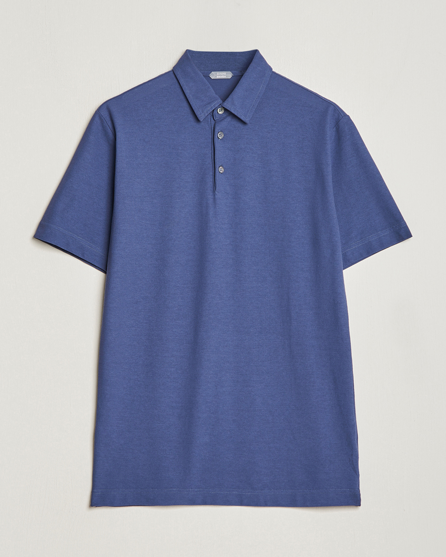 Herren | Poloshirts | Zanone | Ice Cotton Polo Steel Blue