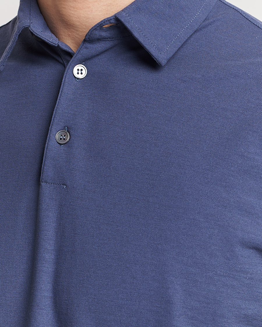 Herren | Poloshirts | Zanone | Ice Cotton Polo Steel Blue