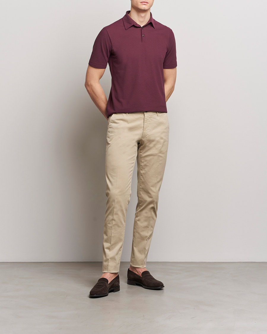Herren | Poloshirts | Zanone | Ice Cotton Polo Burgundy