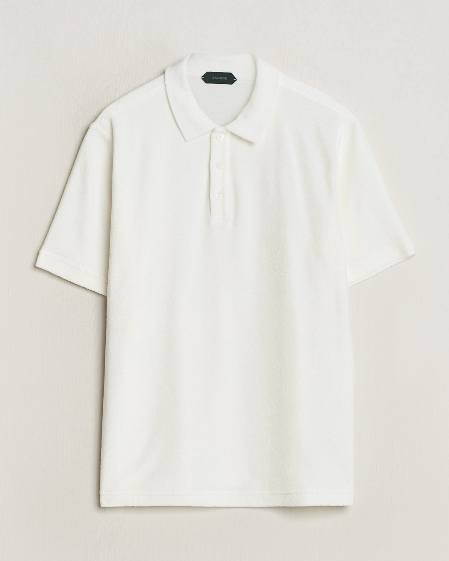 Herren | Poloshirts | Zanone | Terry Cotton Polo White