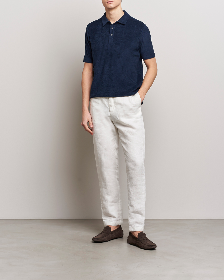 Herren | Poloshirts | Zanone | Terry Cotton Polo Navy