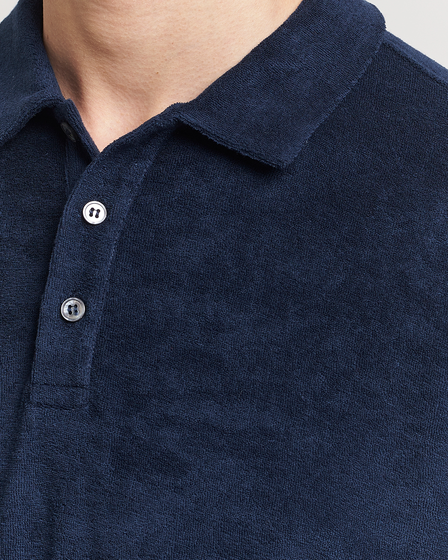 Herren | Poloshirts | Zanone | Terry Cotton Polo Navy