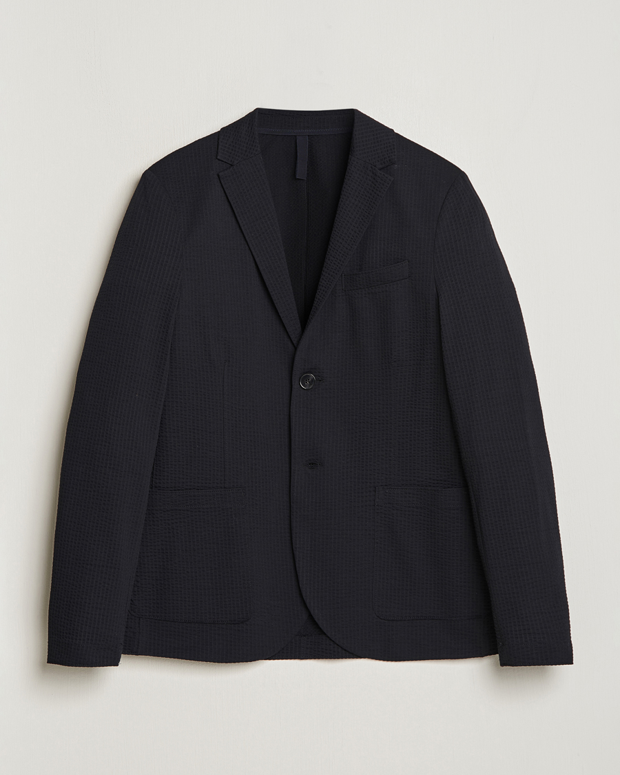 Herren | Sakkos | Harris Wharf London | Coolmax Seersucker Blazer Black