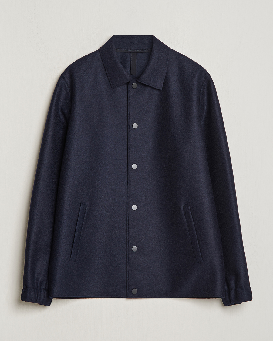 Herren | Jacken | Harris Wharf London | Light Pressed Wool Coach Jacket Navy