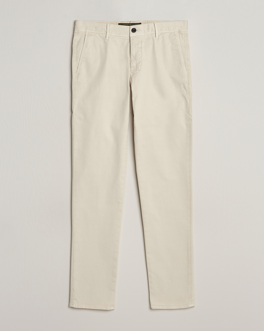 Herren | Hosen | Incotex | Slim Fit Garment Dyed Slacks Off White