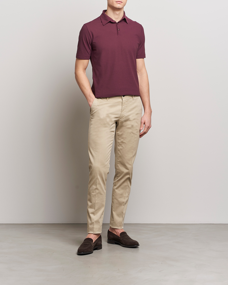 Herren | Hosen | Incotex | Slim Fit Garment Dyed Slacks Light Beige