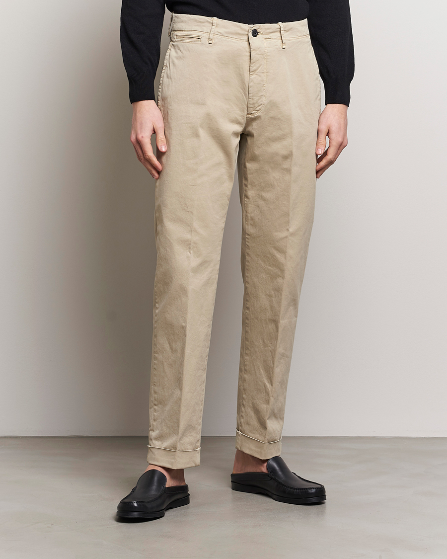 Herren | Formal Wear | Incotex | Regular Fit Cotton Stretch Slacks Beige