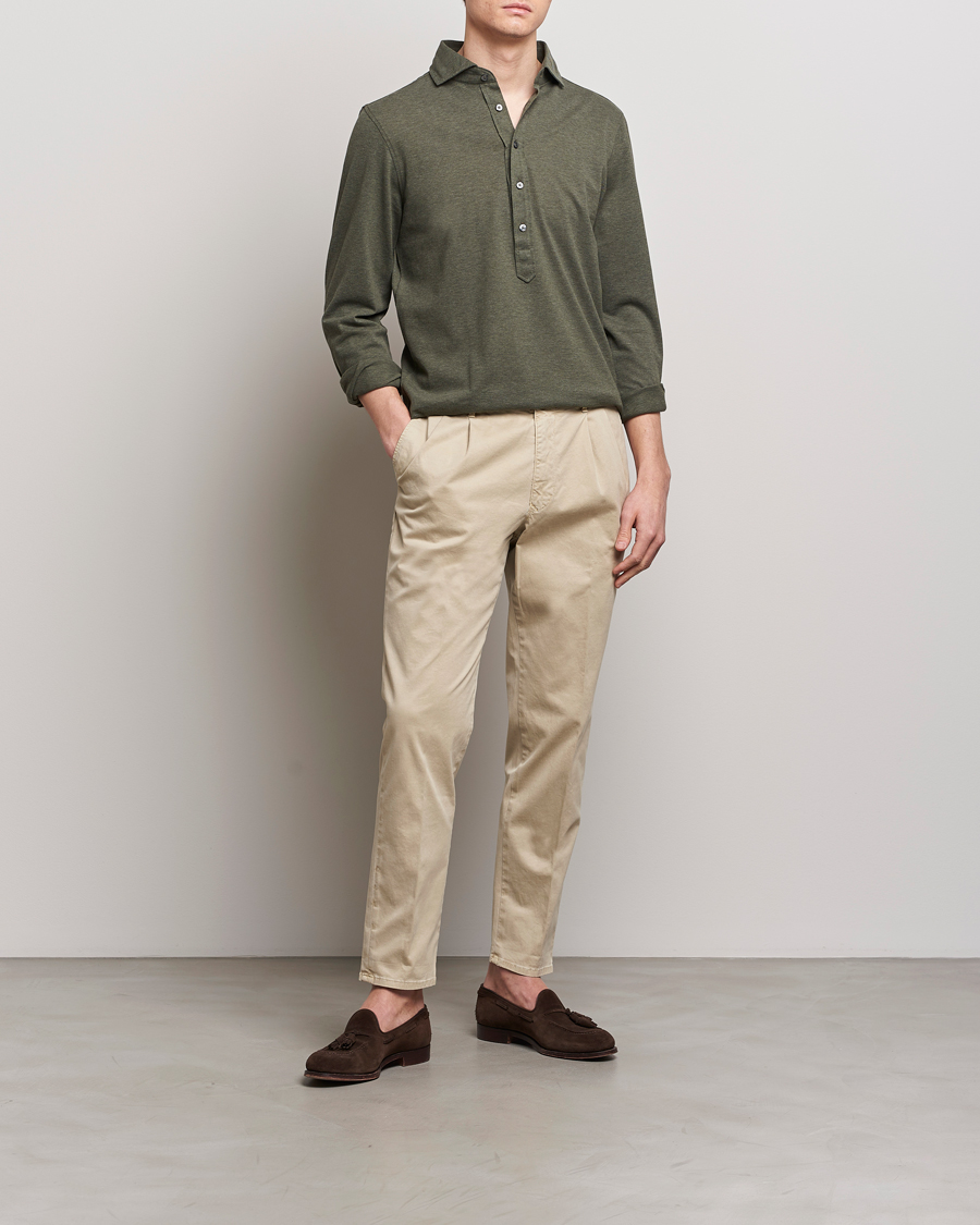 Herren | Hosen | Incotex | Tapered Fit Pleated Slacks Light Beige