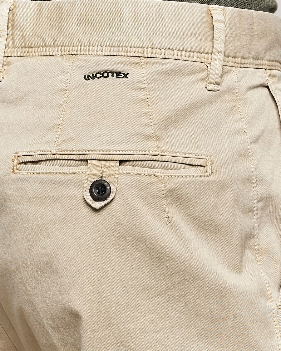 Herren | Hosen | Incotex | Tapered Fit Pleated Slacks Light Beige