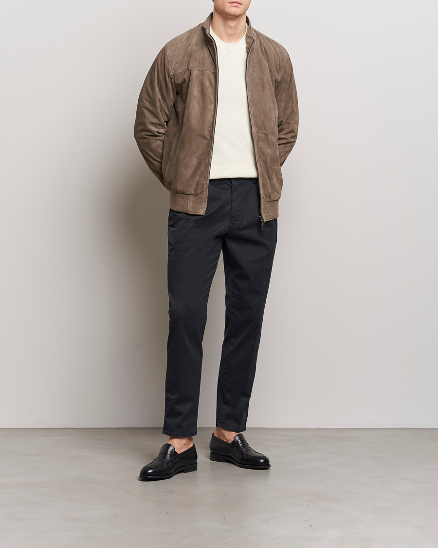 Herren | Hosen | Incotex | Tapered Fit Pleated Slacks Black