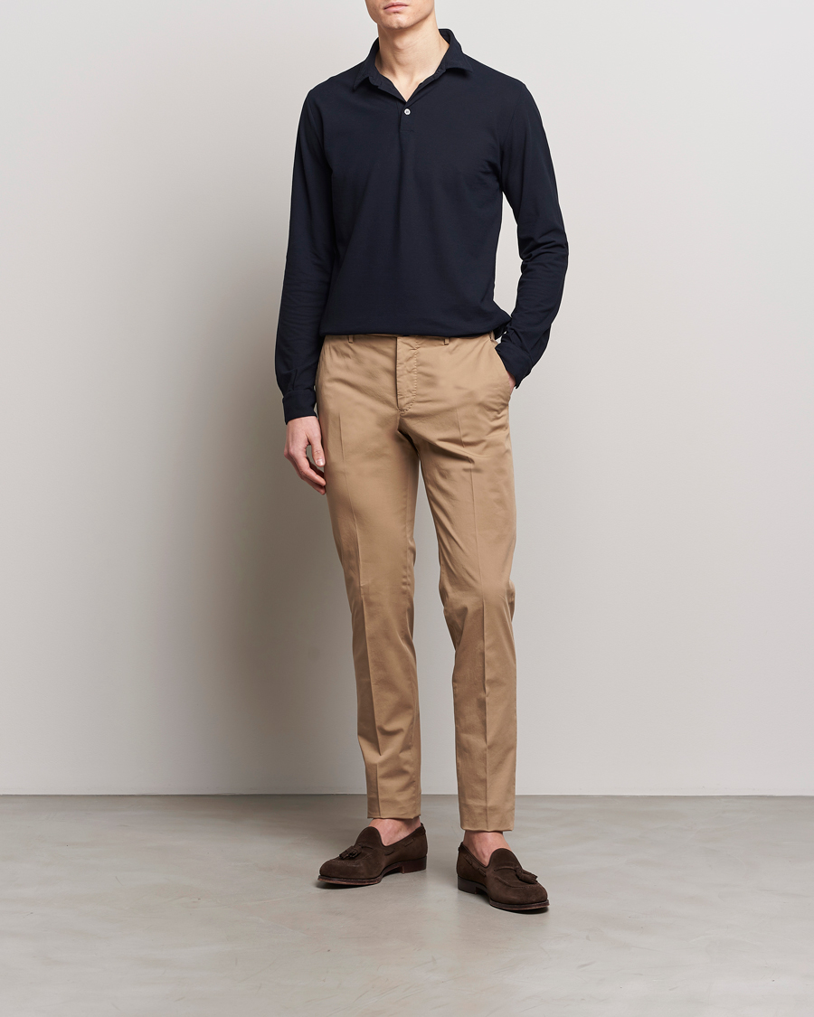 Herren | Hosen | Incotex | Slim Fit Comfort Chinos Beige