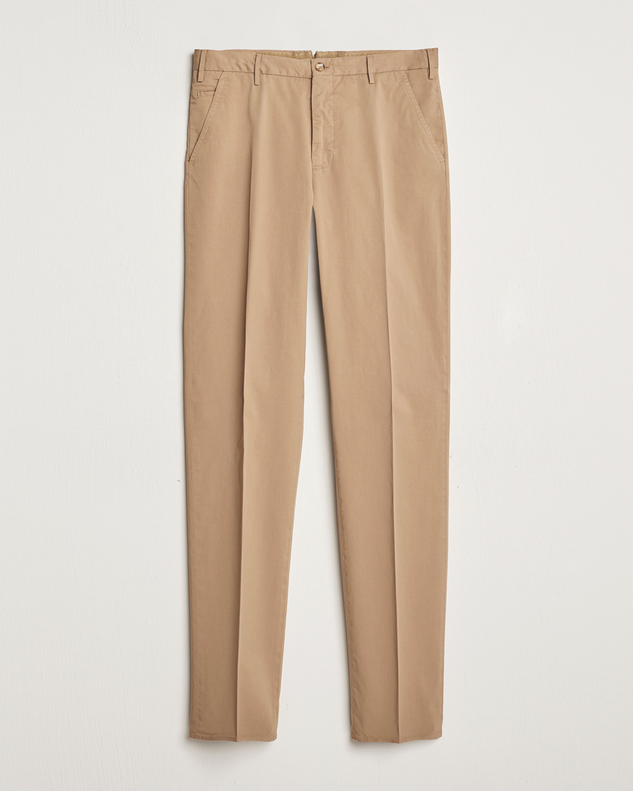 Herren | Hosen | Incotex | Straight Fit Garment Dyed Chinos Beige