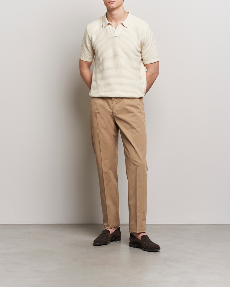 Herren | Hosen | Incotex | Straight Fit Garment Dyed Chinos Beige