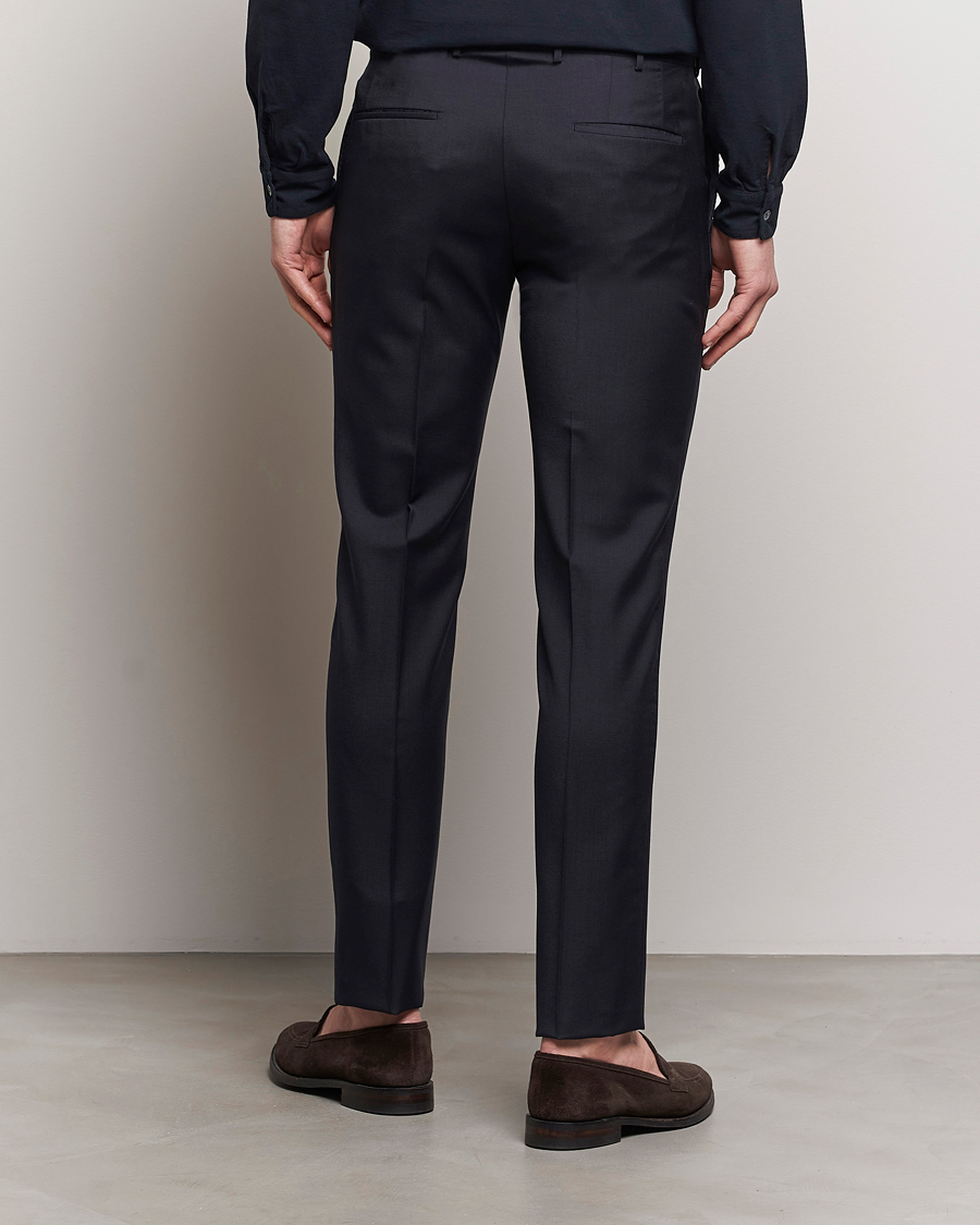 Herren | Hosen | Incotex | Slim Fit Tropical Wool Trousers Navy