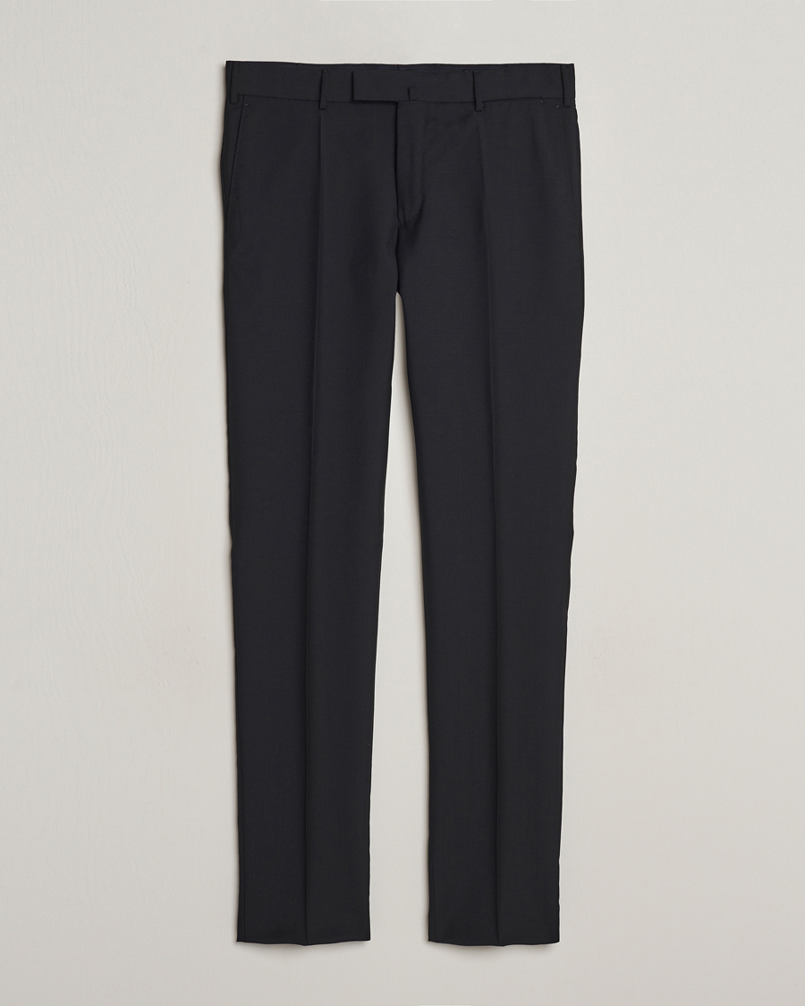 Herren | Hosen | Incotex | Slim Fit Tropical Wool Trousers Black