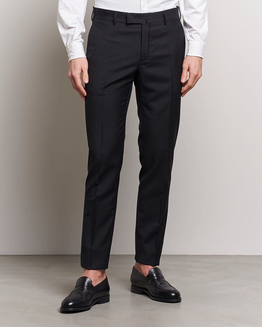 Herren | Hosen | Incotex | Slim Fit Tropical Wool Trousers Black