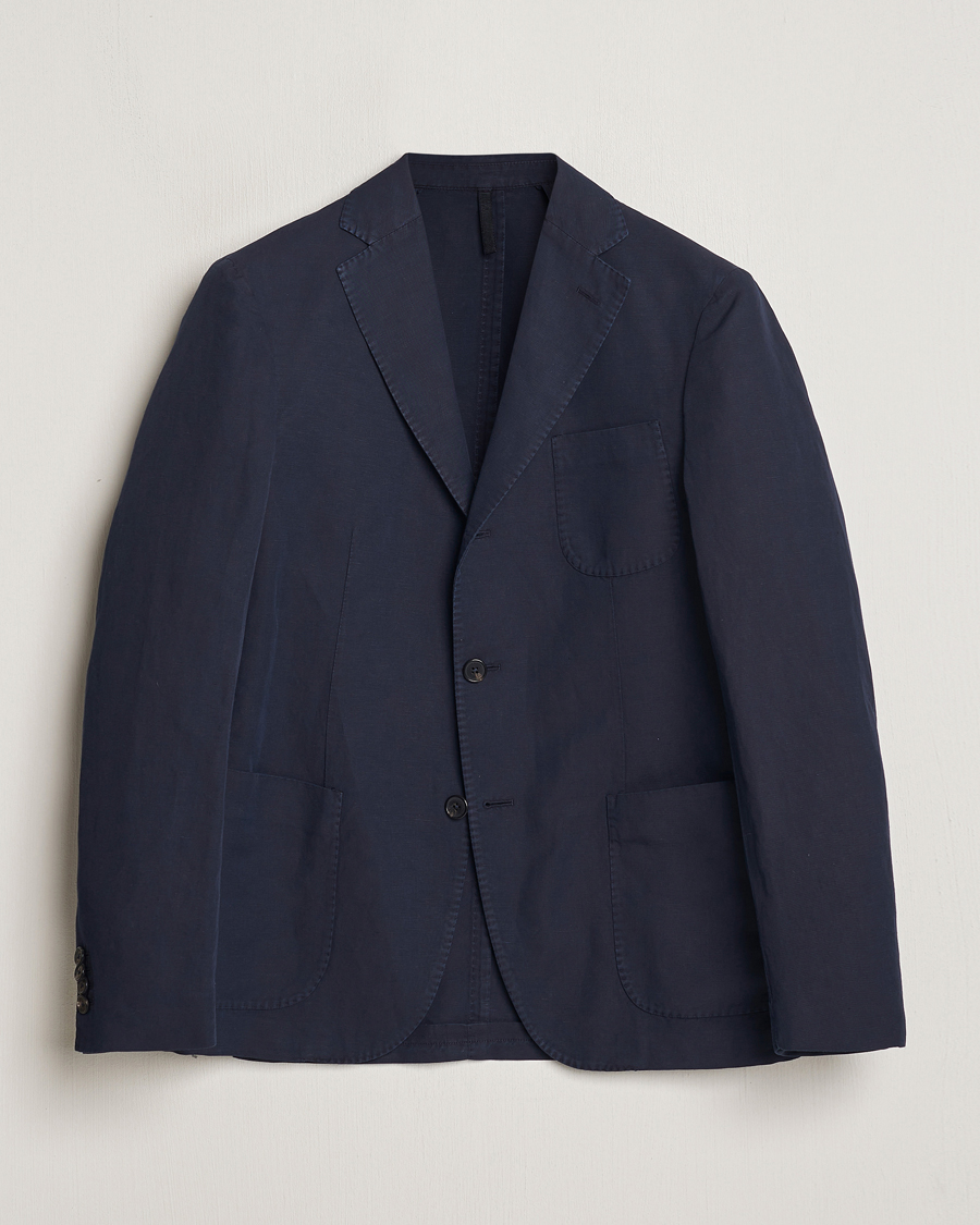 Herren | Sakkos | Incotex | Unconstructed Chinolino Blazer Navy