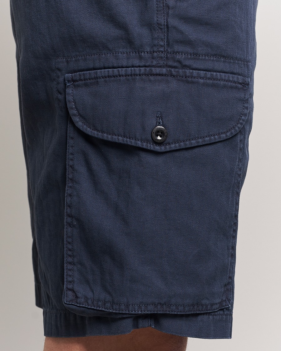 Herren | Shorts | Incotex | Cotton Cargo Shorts Navy