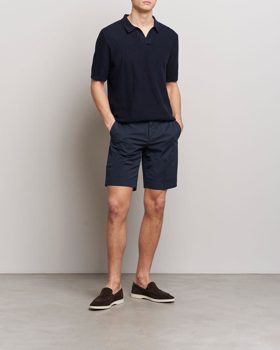 Herren | Shorts | Incotex | Cotton Comfort Shorts Navy