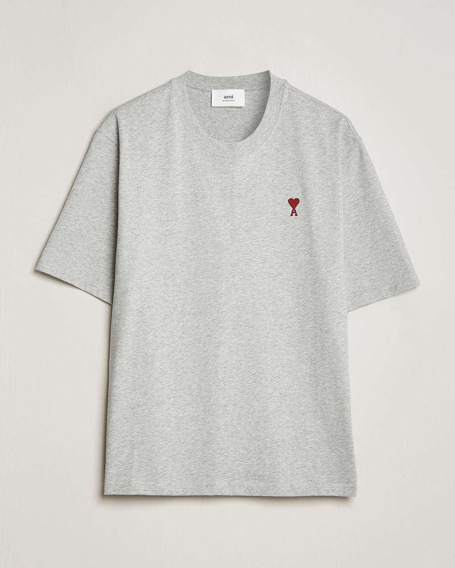 Herren | T-Shirts | AMI | Heart Logo T-Shirt Heather Grey