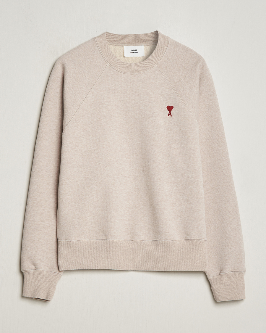 Herren | Pullover | AMI | Heart Logo Sweatshirt Heather Light Beige