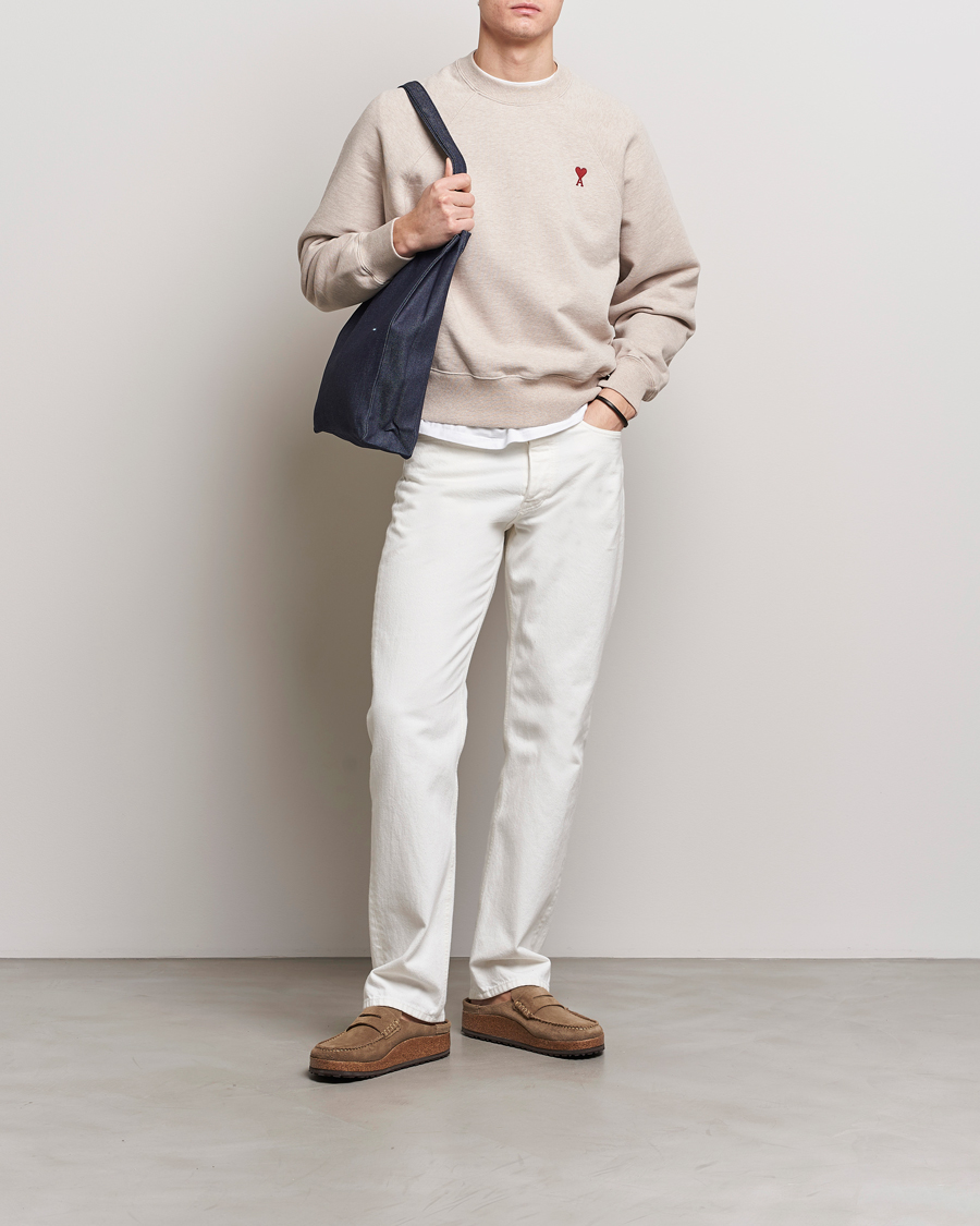 Herren | Pullover | AMI | Heart Logo Sweatshirt Heather Light Beige