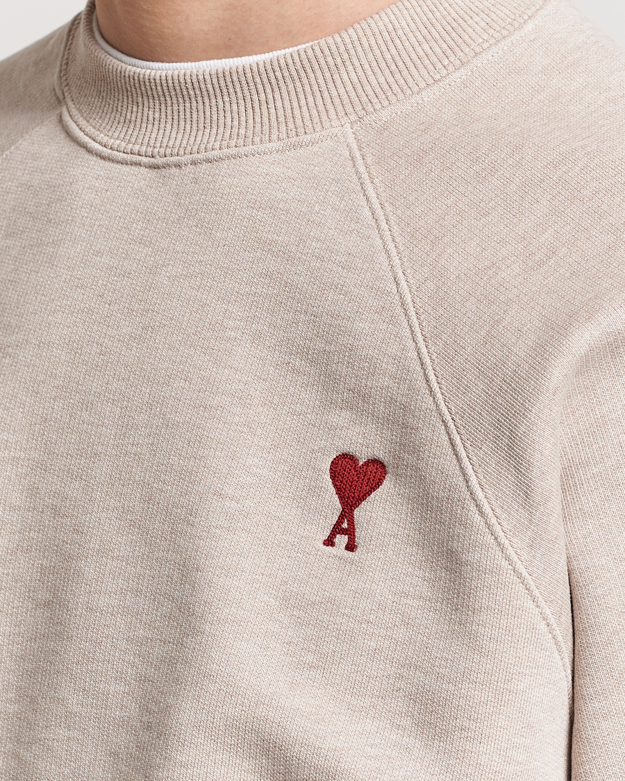 Herren | Pullover | AMI | Heart Logo Sweatshirt Heather Light Beige