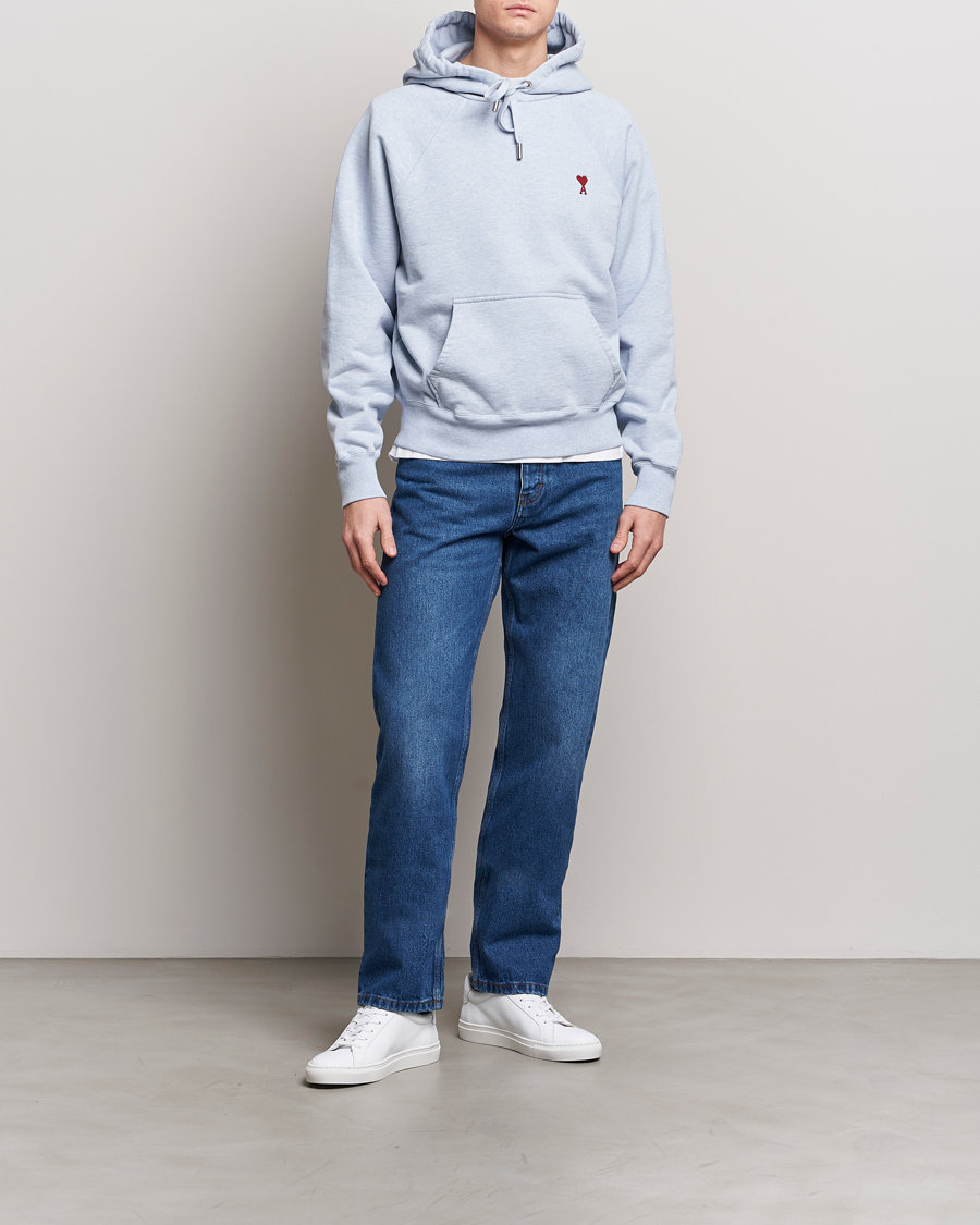 Herren | Pullover | AMI | Heart Logo Hoodie Heather Blue