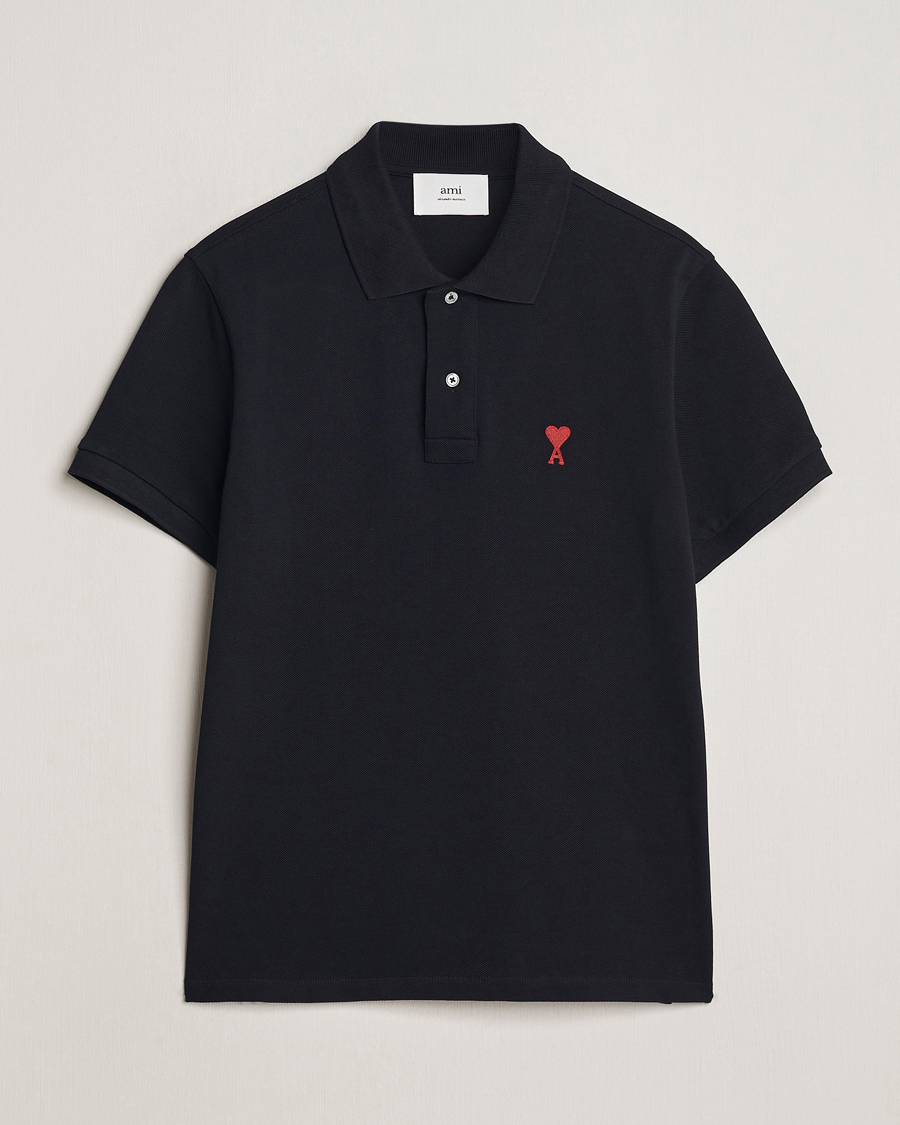 Herren | Poloshirts | AMI | Heart Logo Piquet Polo Black