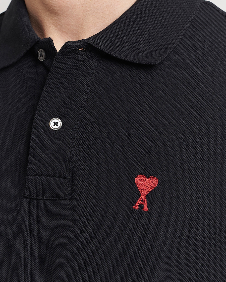 Herren | Poloshirts | AMI | Heart Logo Piquet Polo Black