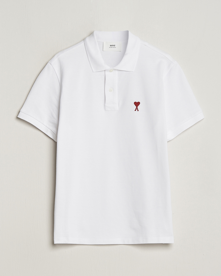 Herren | Poloshirts | AMI | Heart Logo Piquet Polo White