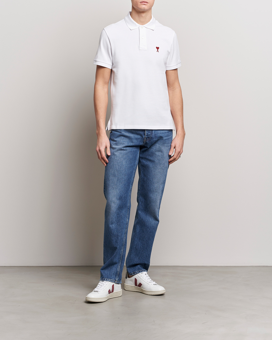 Herren | Poloshirts | AMI | Heart Logo Piquet Polo White