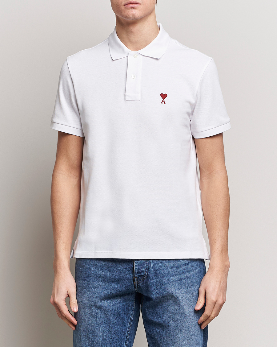 Herren | Poloshirts | AMI | Heart Logo Piquet Polo White