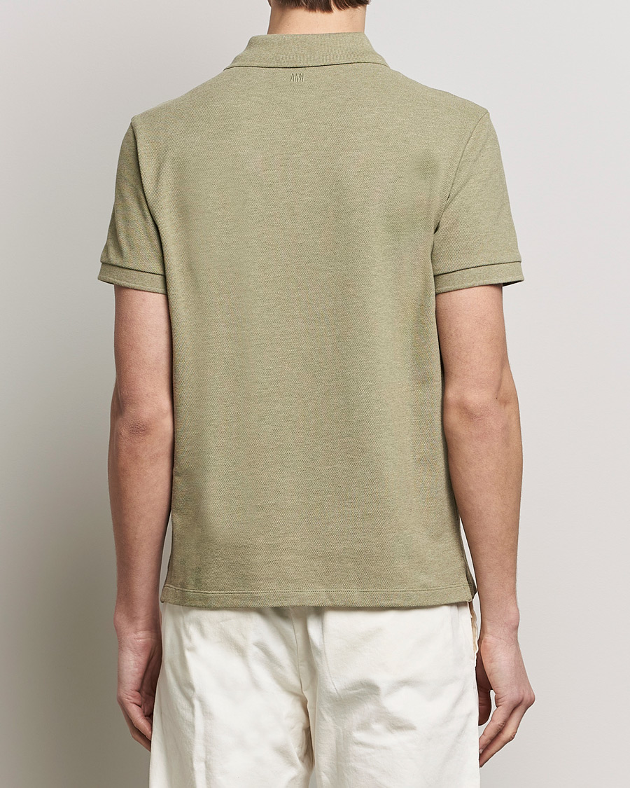Herren | Poloshirts | AMI | Heart Logo Piquet Polo Heather Sage