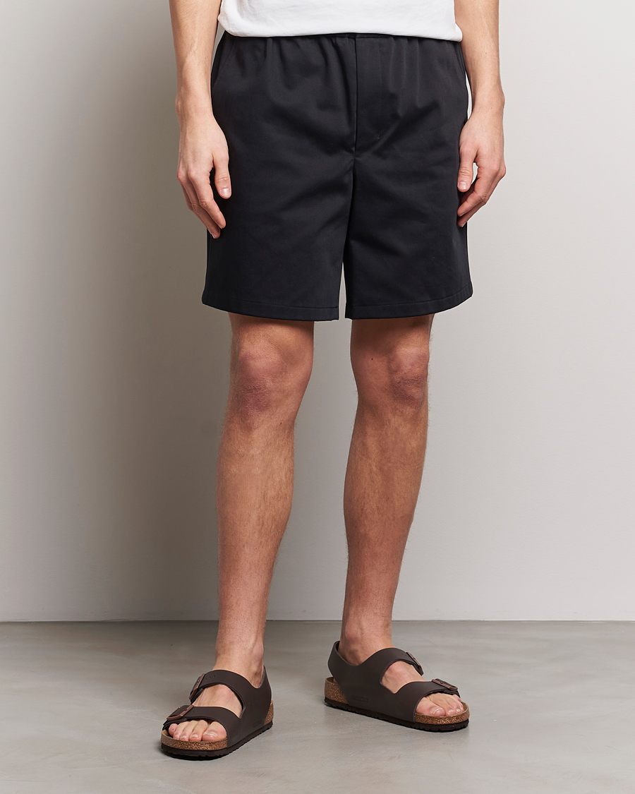 Herren | Summer | AMI | Cotton Drawstring Shorts Black