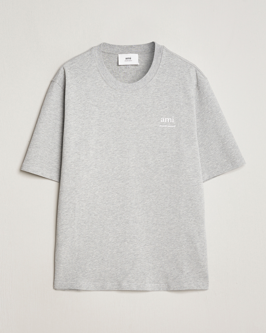 Herren | T-Shirts | AMI | Logo T-Shirt Heather Grey