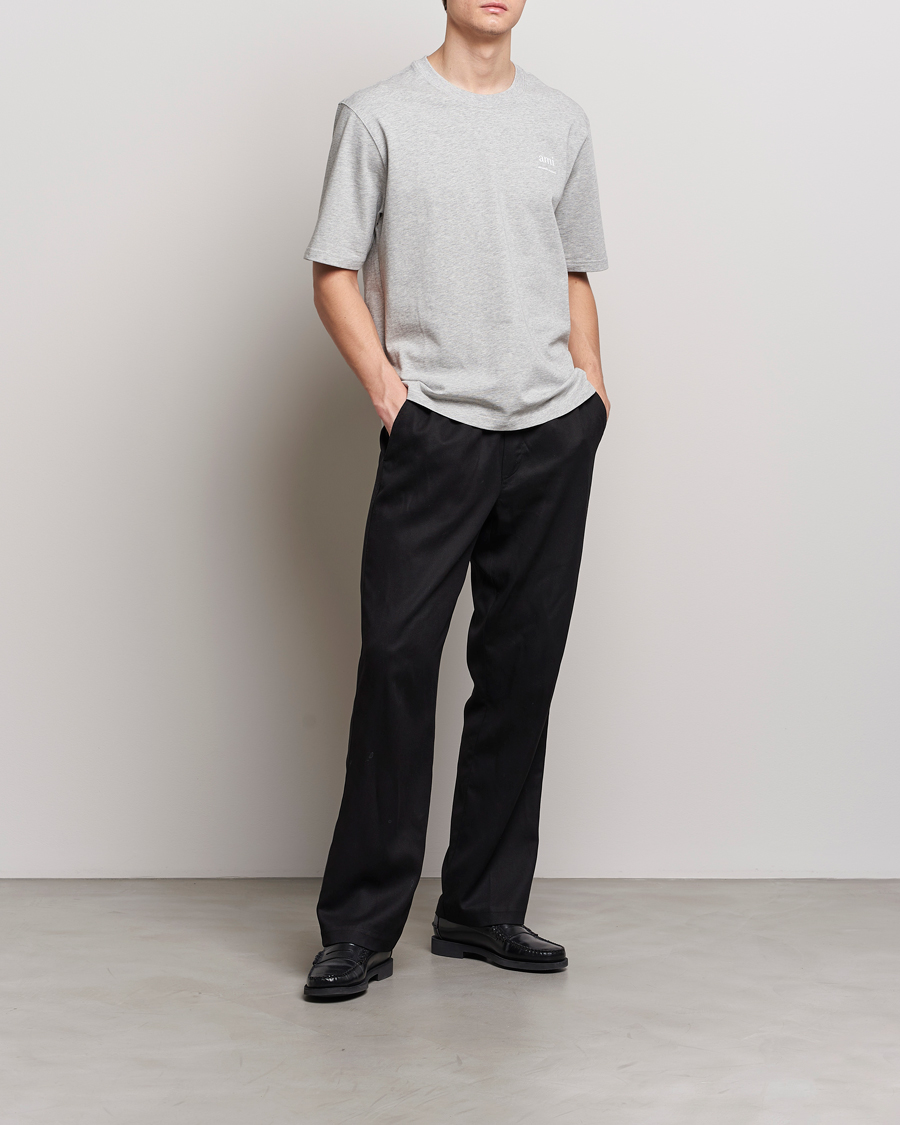 Herren | T-Shirts | AMI | Logo T-Shirt Heather Grey