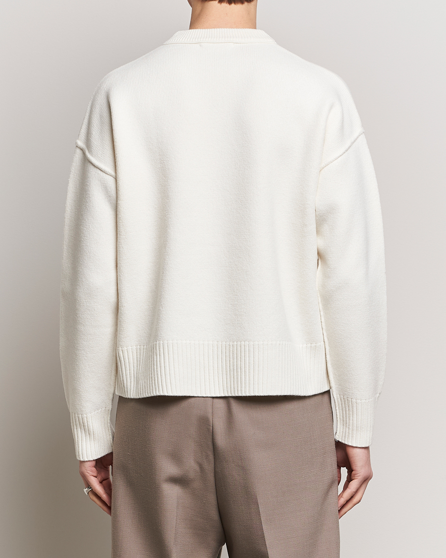 Herren | Pullover | AMI | Big Heart Wool Sweater Off White