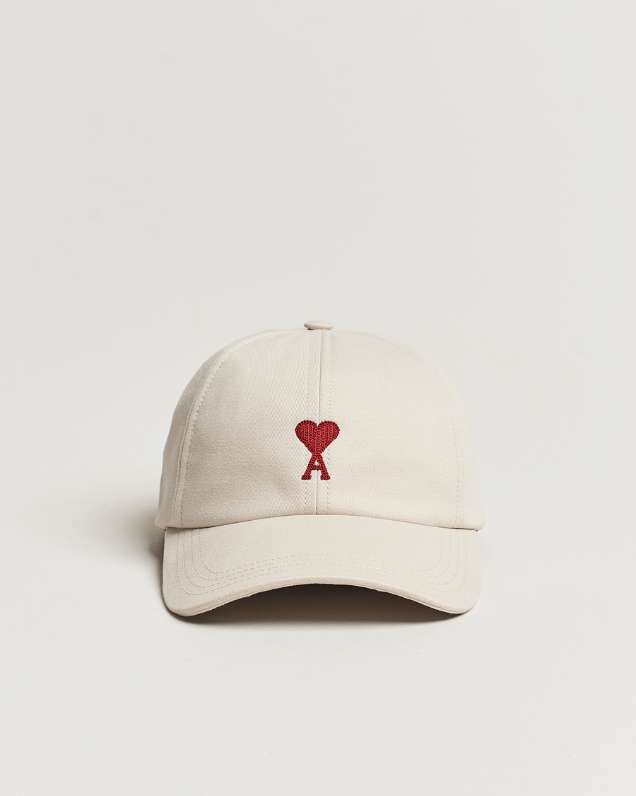 Herren | AMI Heart Logo Cap Chalk White | AMI | Heart Logo Cap Chalk White